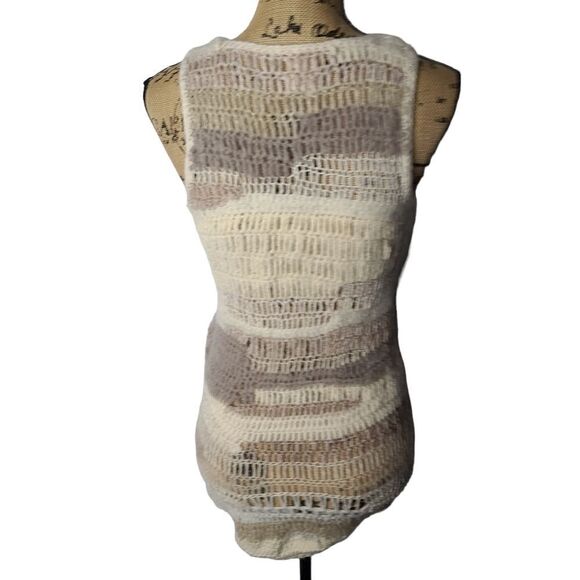 Anthropologie Altiplano Crochet Tunic Beige Earth Tones Festival Boho Small - Picture 2 of 12